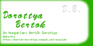 dorottya bertok business card